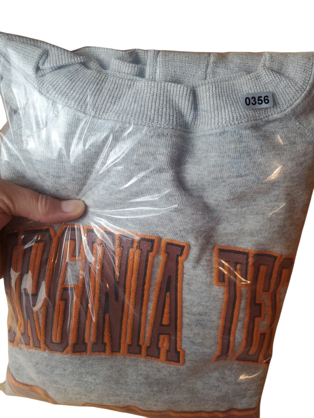 Virginia Tech Gray Crewneck Sweatshirt with Orange VT Emblem. LG. #356 - Picture 11 of 11